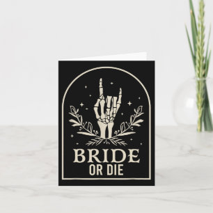 Tarjeta O Muera Skeleton Hand Gothic Bachelorette Party