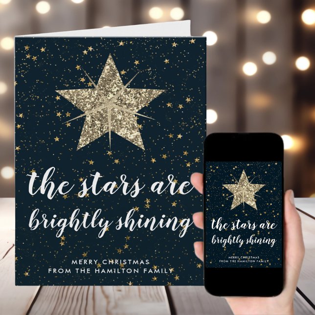 Tarjeta O Santa Noche | Navidades de las estrellas del oro (Subido por el creador)