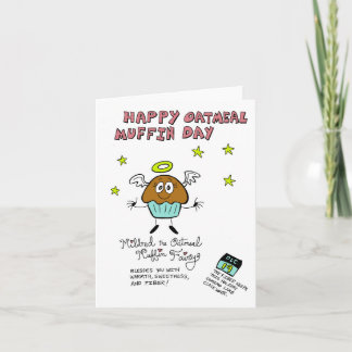 Tarjeta Oatmeal Muffin Day Greeting Card