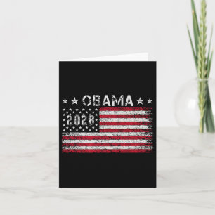 Tarjeta Obama 2028 Retro Vieja Bandera Estadounidense Patr