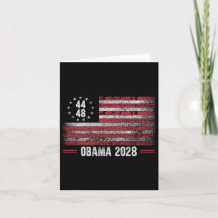 Tarjeta Obama 2028 Retro Vieja Bandera Estadounidense Patr