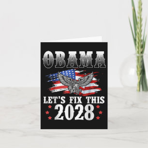Tarjeta Obama Bandera Estadounidense 2028 para la presiden