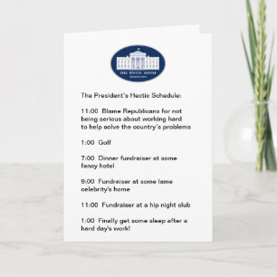 Tarjeta Obama - El Golfer / La recaudación de fondos en je