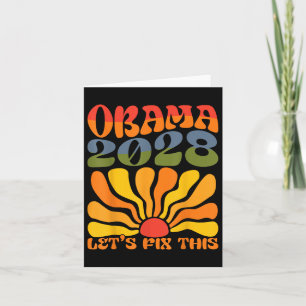 Tarjeta Obama Para El Presidente 2028 Obama 2028 Flor Boho