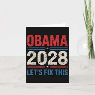Tarjeta Obama Para El Presidente 2028 Obama Arregló Este O