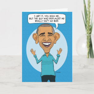 Tarjeta Obama perdido en el cumpleaños