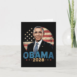 Tarjeta Obama retro vintage presidente 2028
