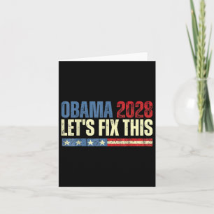 Tarjeta Obama Viñeta Retro Patriótico Protesta Política 20
