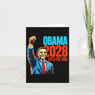 Tarjeta Obama Viñeta Retro Patriótico Protesta Política 20