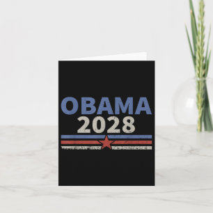 Tarjeta Obama vintage 2028 Obama para presidente 2028 retr