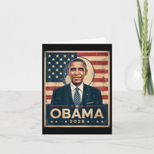 Tarjeta Obama vintage presidente 2028 Obama _