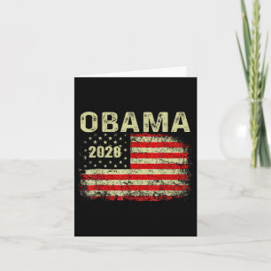 Tarjeta Obama vintage presidente 2028 Obama retro amer ban