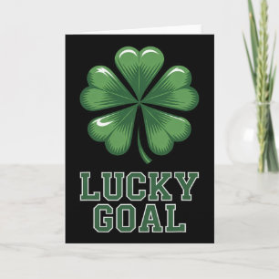 Tarjeta Objetivo Afortunado Día de San Patricio Fútbol Tré