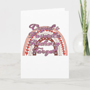 Tarjeta Objetivo de tiro con arco favorito de Cupido - Día