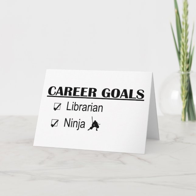 Tarjeta Objetivos de Carrera de Ninja - Bibliotecario (Anverso)