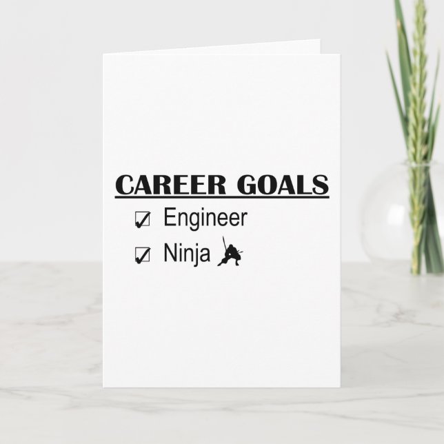 Tarjeta Objetivos de Carrera de Ninja - Ingeniero (Anverso)