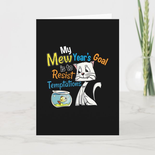 Tarjeta Objetivos de Resolución de Año Nuevo - Resistir la (Anverso)