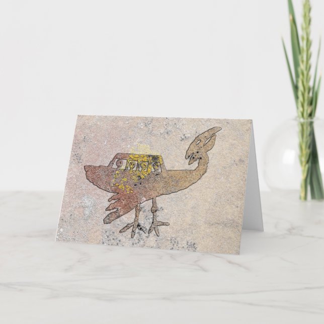 Tarjeta Objeto volador no identificado de petroglifo (Anverso)