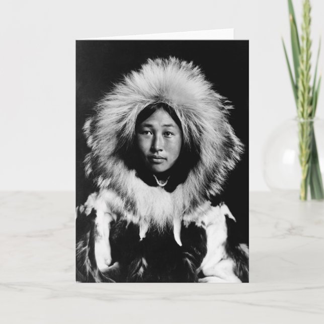 Tarjeta Obleka, mujer esquimal, 1907 (Anverso)
