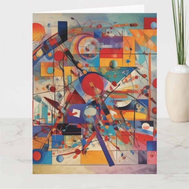 Tarjeta Obra de arte abstracto moderno (Anverso)