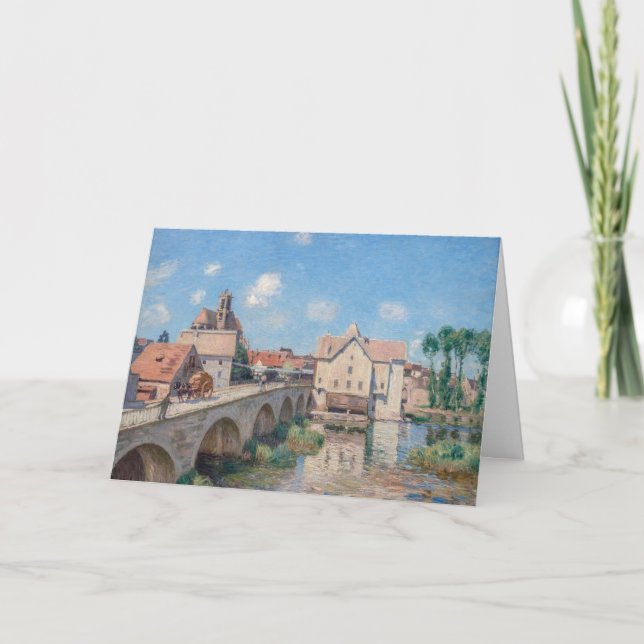 Tarjeta Obra de arte de Alfred Sisley - Le Pont de Moret (Anverso)