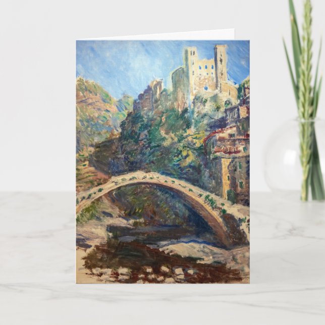 Tarjeta Obra de arte de Claude Monet - El castillo de Dolc (Anverso)