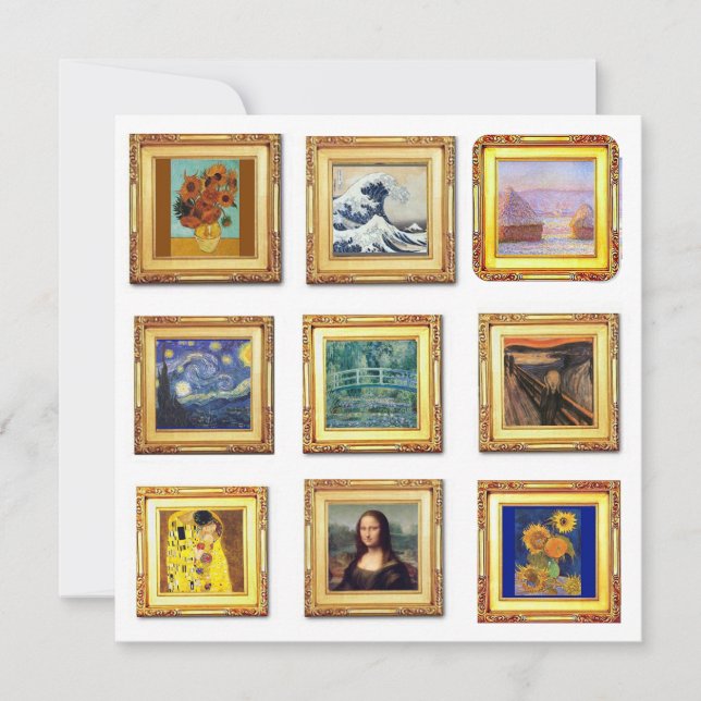 Tarjeta Obra de arte famosa (Anverso)