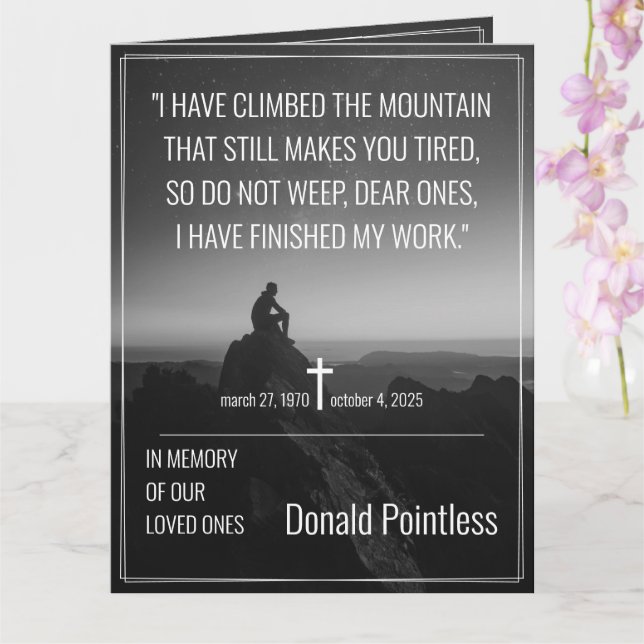 Tarjeta Obras de toda una vida (Orquídea)