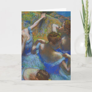 Tarjeta Obras maestras de arte pastel de bailarinas azules