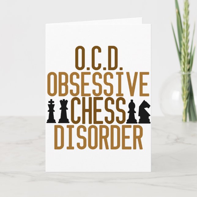 Tarjeta Obsesionado con el ajedrez (Anverso)
