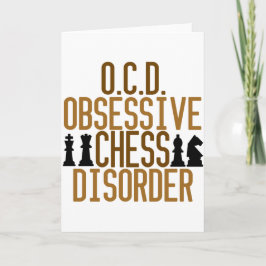 Tarjeta Obsesionado con el ajedrez