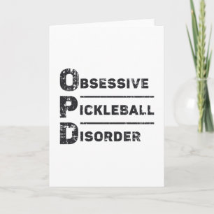 Tarjeta Obsesionante Disorder Pickleball Gift