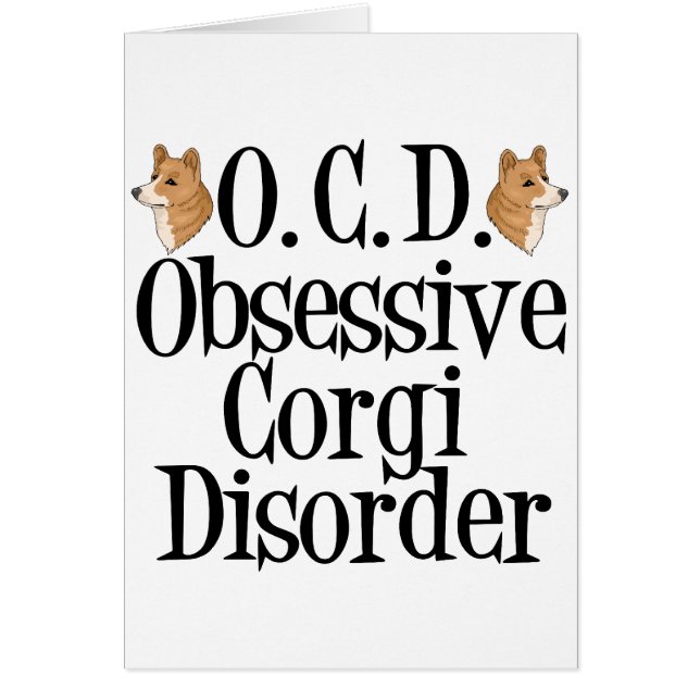 Tarjeta obsesiva para la alteración del corgi (Frente)