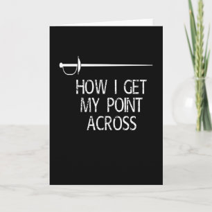 Tarjeta Obtén mi punto de esgrima de esgrima