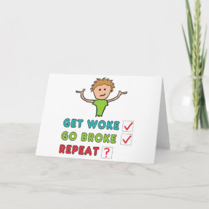 Tarjeta Obtén Woke Go Broke