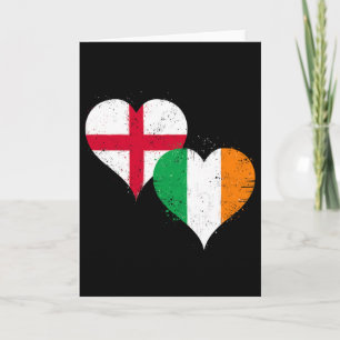 Tarjeta Obtener banderas irlandesas inglesas en estilo vin