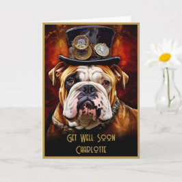 Tarjeta Obtener Bien Pronto Bulldog Británico Nombre Perso