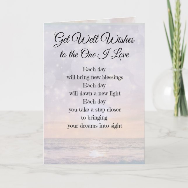 Tarjeta Obtener buenos deseos para el diseño "One I Love" (Anverso)