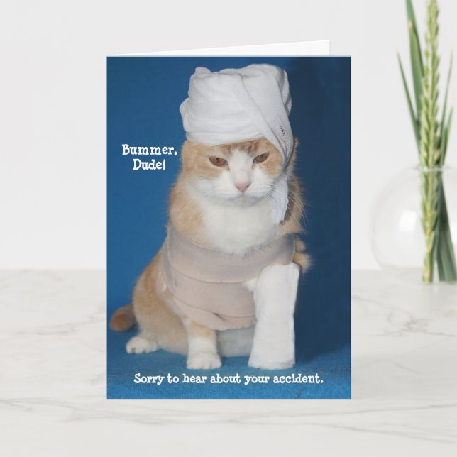 Tarjeta Obtener un buen accidente/brazo roto (Anverso)