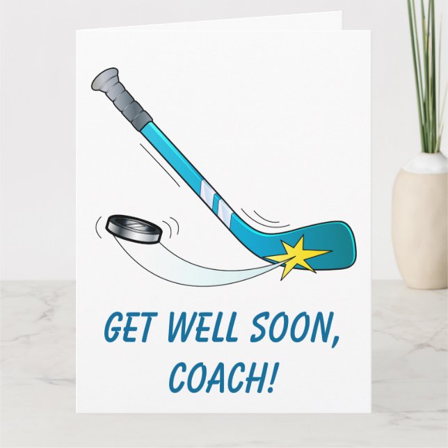 Tarjeta Obtener un entrenador bueno del equipo de hockey (Anverso)