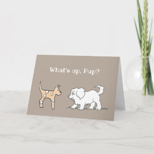 Tarjeta obtener una buena carta con cachorros