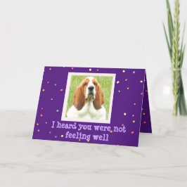 Tarjeta Obtener una buena carta con el hongo basset y los