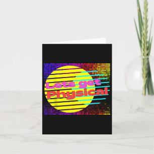 Tarjeta Obtengamos entrenamiento físico Gym Tee Rad 80s