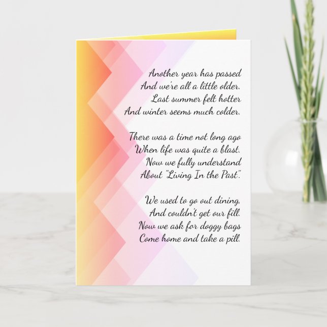 Tarjeta Obteniendo un poema más viejo (Anverso)