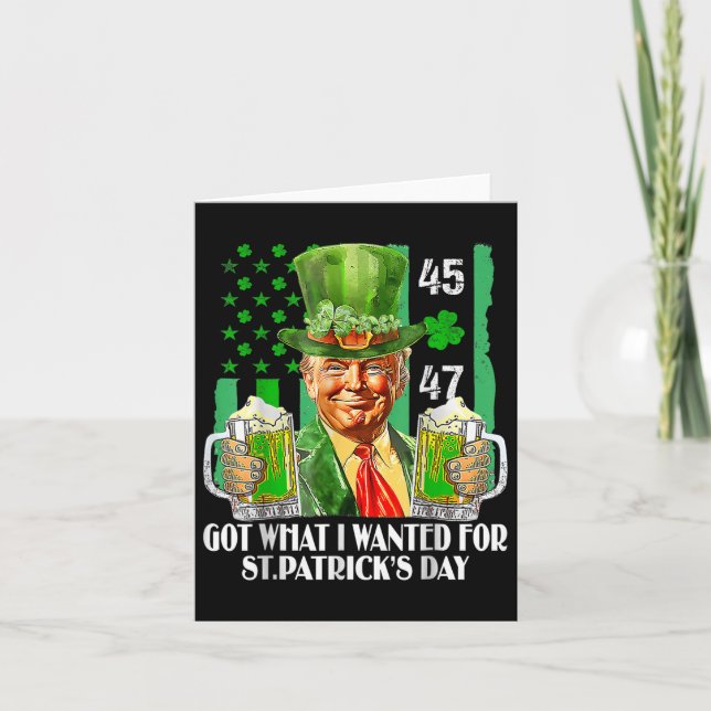 Tarjeta Obtuve Lo Que Quería Para El Día De Los Patrocinad (Anverso)