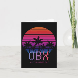 Tarjeta Obx Ou de vacaciones en la playa retro de Carolina