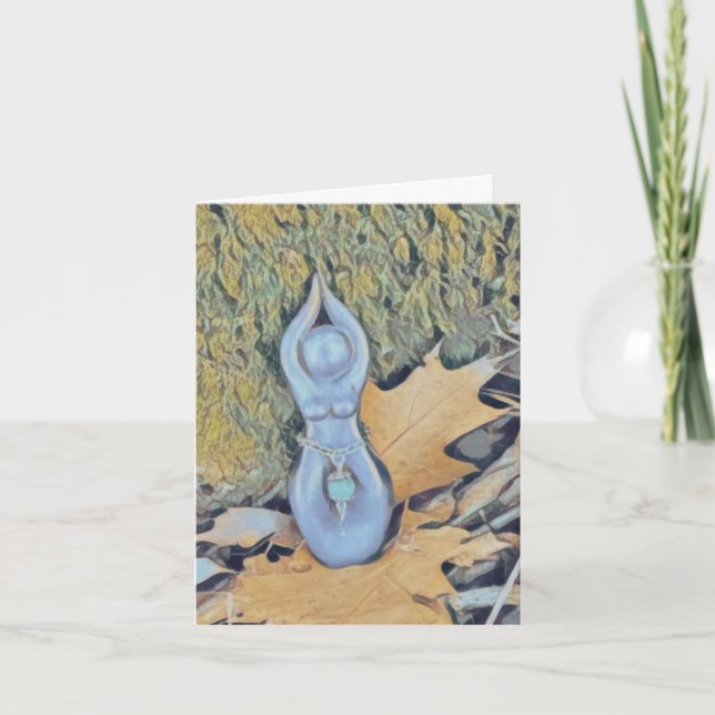 Tarjeta Ocasión de los dioses en los bosques de otoño (Anverso)