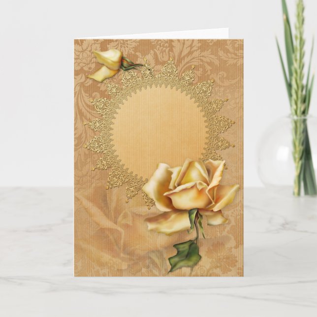 Tarjeta Ocasiones especiales del rosa amarillo de (Anverso)