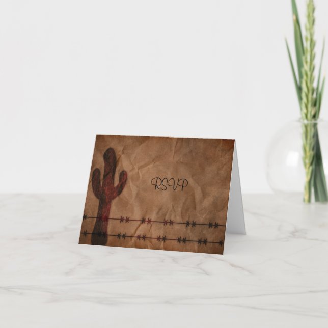 Tarjeta occidental de RSVP de la recepción nupcial (Anverso)