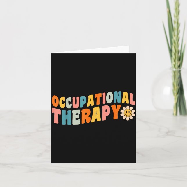 Tarjeta Occupational Therapy Groovy Occupational Therast O (Anverso)